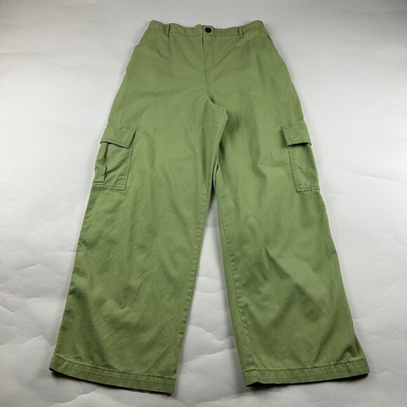 Wild Fable Spring Green Lightweight Canvas Wide Leg Cargo Pant M - Picture 1 of 7